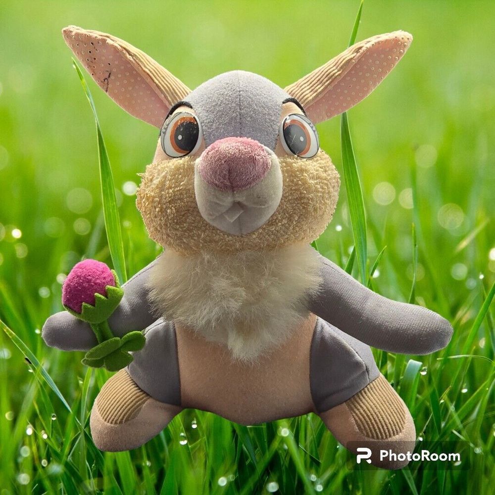 The Walt Disney Co. Thumper 10" Plush Rabbit Stuffed Animal Toy 1992 Mattel Flaw